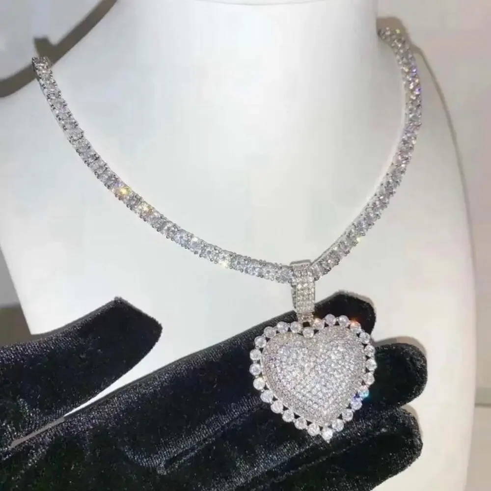 Tennis Heart Shaped necklace 16inch